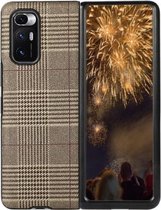Voor Xiaomi Mi Mix Fold schokbestendig lederen beschermhoes (Houndstooth)