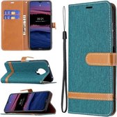 Voor Nokia G20 Kleuraanpassing Denim Textuur Horizontale Flip Leren Case met Houder & Kaartsleuven & Portemonnee & Lanyard (Groen)