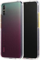 Voor Xiaomi Redmi 9A Gradient Shockproof TPU + acrylbehuizing met afneembare knoppen (Rose Red))