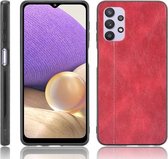 Voor Oppo A93 5G Schokbestendig Naaien Koe Patroon Huid PC + PU + TPU Case (Rood)