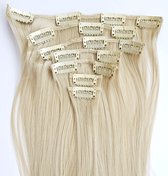 Clip in hairextensions 7 set straight grijs - J88