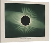 Total Eclipse of the Sun, Étienne Léopold Trouvelot - Foto op Canvas - 40 x 30 cm