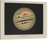 The Planet Jupiter, Étienne Léopold Trouvelot - Foto op Canvas - 40 x 30 cm