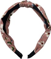 Diadeem - Haarband - Hoofdband - Haarsieraad - Haarversiering - Meisjes - Zachtroze met bloemen - versie 1