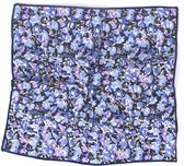 Pochet katoen navy bloemenprint