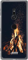 6F hoesje - geschikt voor Sony Xperia XZ2 -  Transparant TPU Case - Bonfire #ffffff