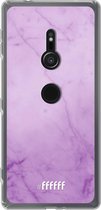 6F hoesje - geschikt voor Sony Xperia XZ2 -  Transparant TPU Case - Lilac Marble #ffffff