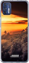 6F hoesje - geschikt voor Motorola Moto G9 Plus -  Transparant TPU Case - Sea of Clouds #ffffff