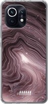 6F hoesje - geschikt voor Xiaomi Mi 11 -  Transparant TPU Case - Purple Marble #ffffff
