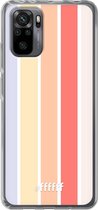 6F hoesje - geschikt voor Xiaomi Redmi Note 10 Pro -  Transparant TPU Case - Vertical Pastel Party #ffffff