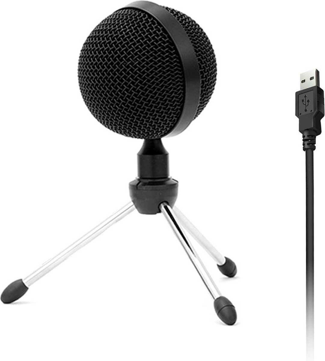 USB Microphone Condensator - USB Microfoon met Standaard - Geschikt voor PC Computer, Macbook, Laptop en Playstation