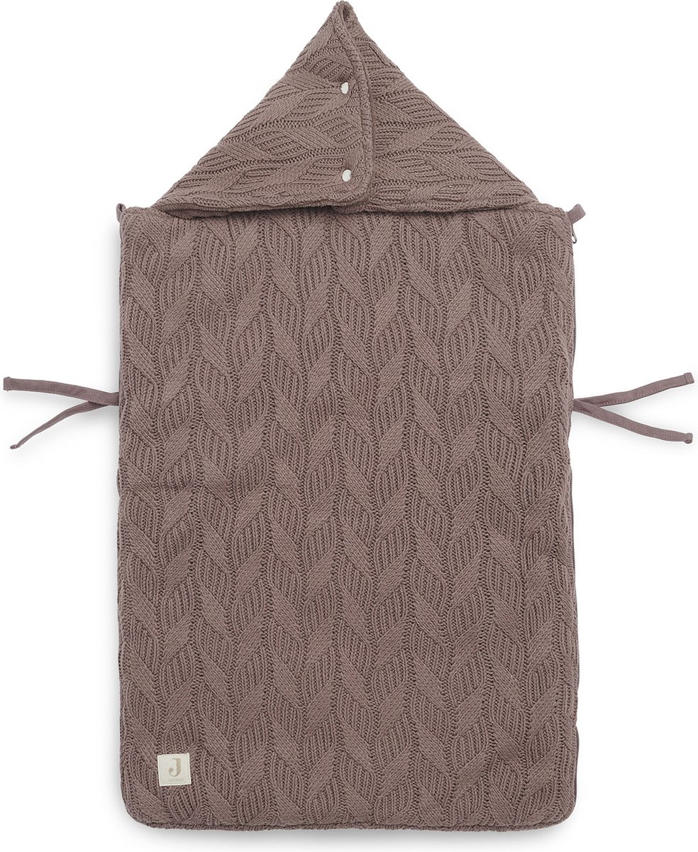 Jollein Voetenzak voor Autostoel & Kinderwagen - Spring Knit - Chestnut - Jollein