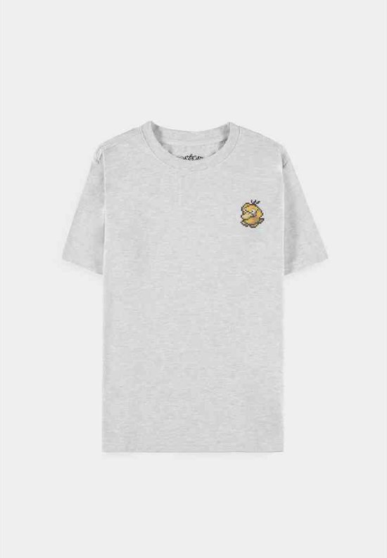 Pokémon - Pixel Psyduck Dames T-shirt - XL - Grijs