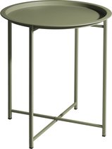 Table d'appoint métal Ø46cm vert clair mat