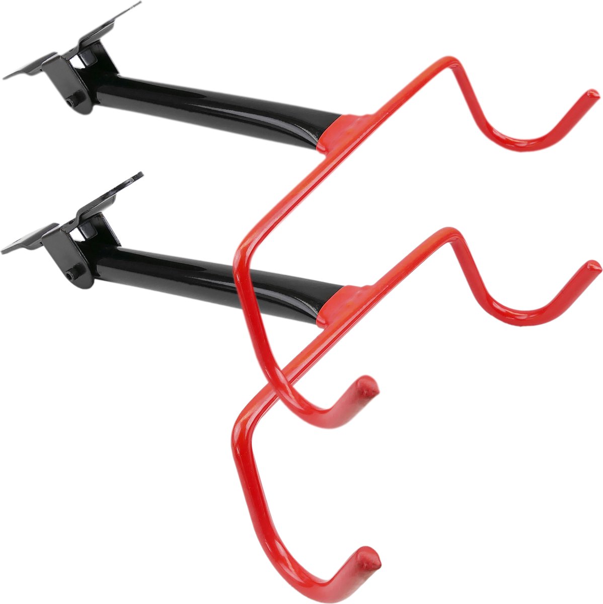 PrimeMatik - Wandhouder met vouwhaak voor ophangfiets 2-pack