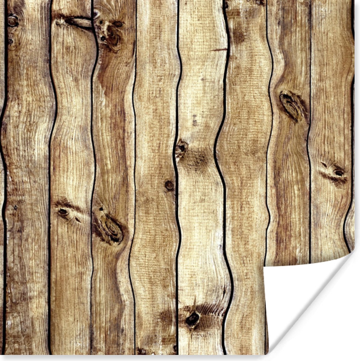 Poster Planken - Hout - Rustiek - 50x50 cm