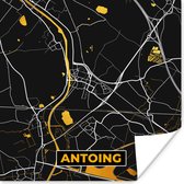 Poster Antoing - Kaart - Goud - Plattegrond - Stadskaart - 30x30 cm