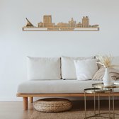 Skyline Nieuw-Vennep Eikenhout 130 Cm Wanddecoratie Voor Aan De Muur Met Tekst City Shapes