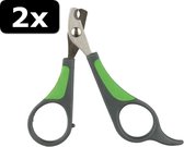 2x NAGELSCHAAR GRIJS/GROEN 8CM