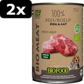 2x BIOFOOD ORGANIC 100% RUND 12X400GR