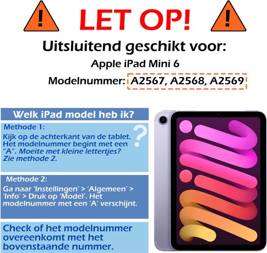 iPad Mini 6 Cover Graffiti Book Case Cover avec protecteur d'écran - iPad Mini 6 Book Case Graffiti - iPad Mini 6 Case avec verre de protection