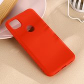 Google Pixel 4a Hoesje - Mobigear - Rubber Touch Serie - Hard Kunststof Backcover - Rood - Hoesje Geschikt Voor Google Pixel 4a