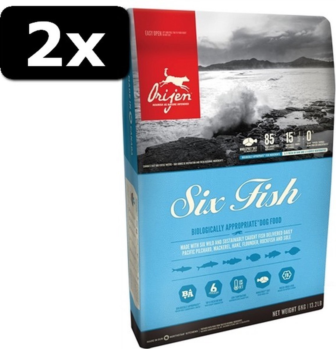 Orijen ORIJEN 6 FISH DOGS 11,4KG
