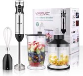 URBANKR8 - staafmixer staafmixer 1000W 4 in 1 staafmixer 9 snelheden 500ml keukenmachine 700ml bekergarde voor babyvoeding Smoothies Sauzen Soepen