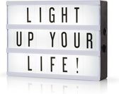 Proventa® Lightbox Letterbord Set A5 - Draadloos - Incl. 85 Letters & Symbolen - Zwart