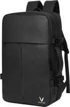 HEANVER Travel Elite - Reistas handbagage - Weekendtas - 17inch laptop Rugzak - Backpack Waterafstotend - 30L / 60 liter tas - Zwart / Antraciet