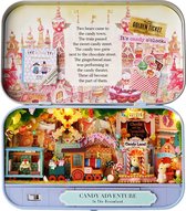 CUTE ROOM - Miniatuur Poppenhuis Bouwpakket in Tinnen Doos - Box Theater : Dreamland Trilogie Serie - Q-009 Candy Adventure
