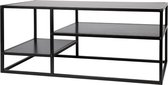 OMID HOME Zwart metaal Salontafel / strak industrieel Design/ Rechthoek /  90x41x38cm