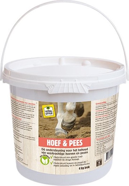 Foto: Vitalstyle hoef pees paarden supplement ondersteunt het behoud van veerkrachtige hoeven pezen met o a silicium calcium 4 kg