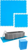 14.9 m² Poolmat - 64 EVA schuim matten 50x50 outdoor poolpad - schuimrubber ondermatten set