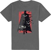 DC Comics Batman - The Batman Distressed Logo Heren T-shirt - 2XL - Grijs