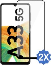 2x Geschikt voor Samsung A33 5G Screenprotector - Gehard Glas Geschikt voor Samsung A33 5G Full Screen Protector