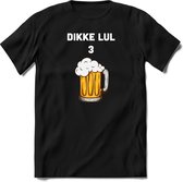 Dikke lul 3 bier |Feest kado T-Shirt heren - dames|Perfect drank cadeau shirt|Grappige bier spreuken - zinnen - teksten