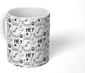Mok - Koffiemok - Puber - Love - Hippie - Patronen - Mokken - 350 ML - Beker - Koffiemokken - Theemok