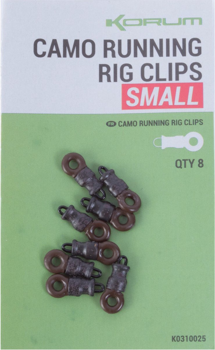 Korum Camo Running Rig Clips 8st. X-Large