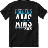 Amsterdam - Holland | TSK Original & vintage | T-Shirt Heren - Dames | Blauw | Perfect Cadeau Shirt | Grappige Spreuken - Zinnen - Teksten | Maat XXL