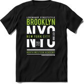 New York City - Brooklyn | TSK Original & vintage | T-Shirt Heren - Dames | Groen | Perfect Cadeau Shirt | Grappige Spreuken - Zinnen - Teksten | Maat S