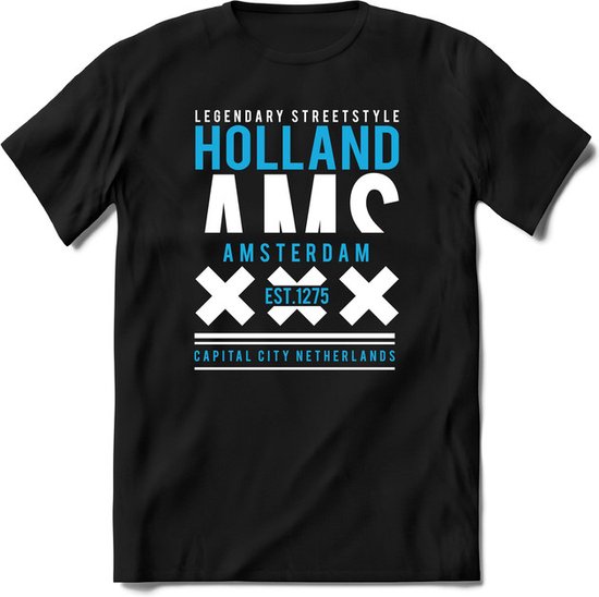 Amsterdam - Holland | TSK Original & vintage | T-Shirt Heren - Dames | Blauw | Perfect Cadeau Shirt | Grappige Spreuken - Zinnen - Teksten | Maat XXL