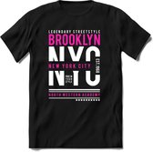 New York City - Brooklyn | TSK Original & vintage | T-Shirt Heren - Dames | Roze | Perfect Cadeau Shirt | Grappige Spreuken - Zinnen - Teksten | Maat M