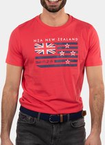 NZA New Zealand Auckland Korte mouw T-shirt - 22BN725 Hoffmans Rood (Maat: L)