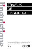 Travaux de linguistique n° 81