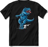 Dino Kinder T-Shirt Jongens / Meisjes  -  Leuk Dinosaurus Cadeau Shirt - grappige Spreuken, Zinnen en Teksten. Maat 146/152