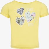 TwoDay meisjes T-shirt met hartjes - Geel - Maat 110/116