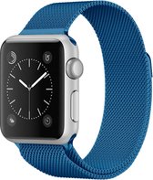 Mobigear Milanese Roestvrij Staal Bandje Geschikt voor Apple Watch Series 6 (44mm) - Donkerblauw