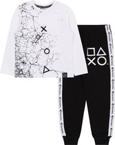 Wit-zwarte jongenspyjama met lange mouwen - PlayStation / 140