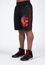 Gorilla Wear Buffalo Old School Workout Shorts - Zwart / Rood - L/XL